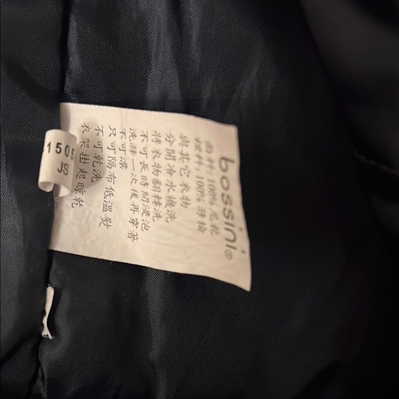 Kids Blue Puffer Jacket with Ribbed Collar and Full-Length Zipper - Picture 13 of 13